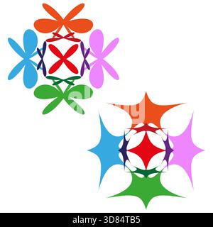 Isometric tile pattern. Hexagon shape element. Geometric Vector structure. Dark background graphic. EPS 10. Stock Vector