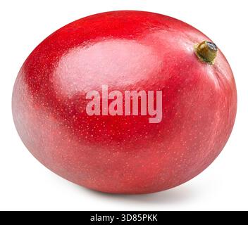 One Mango Clipping Path. Mango isolated on white background Stock Photo