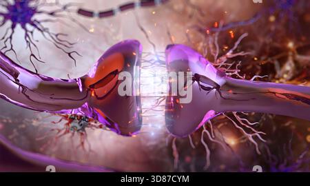 Synapse structure, illustration Stock Photo - Alamy