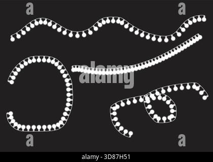 Gradient page curl graphic elements set with color variations Stock Vector