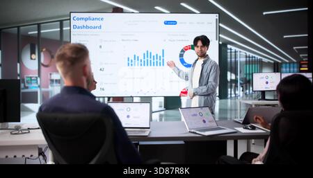 Legal Team Meets In Office To Discuss Compliance Regulations. Stock Photo