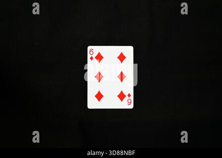 Full Set of Poker Cards - Six of Diamonds Stock Photo