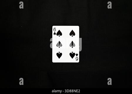 Full Set of Poker Cards - Six of Spades Stock Photo