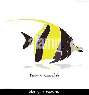 A  giraffe standing, isolated on white background. Stock Vector
