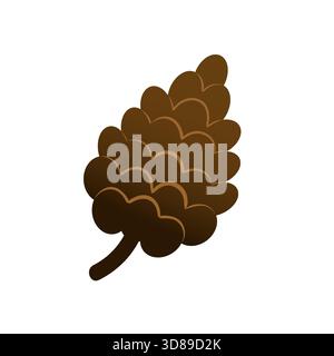 Hand-painted winter plants. Pine cone illustrations. Fir cone for design, print, background, greeting card. Stock Vector