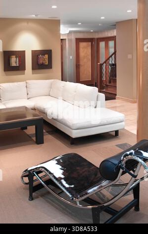 Living room , residential interior, suburban Philadelphia, Pennsylvania USA Stock Photo