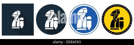 A stylish set of robot icons representing modern technology and engineering themes, suitable for use in digital media, marketing materials, and innova Stock Vector