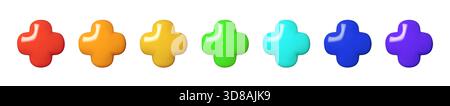 colorful badges symbols, colorful insignia and dynamic round button representations showcase vibrancy Stock Vector