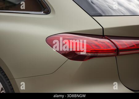 Slovenia, Ljubljana - 6 October 2025: Audi A5 is parked with detail of back lights Stock Photo
