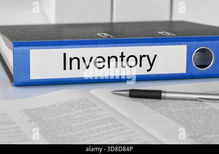 Folder with the label Inventory Stock Photo