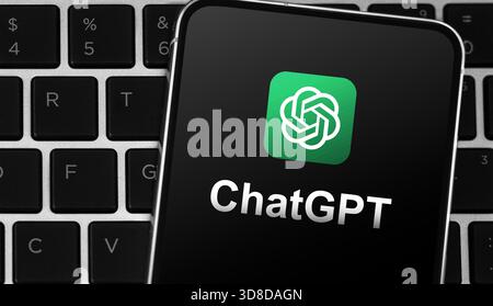 ChatGPT by OpenAI - assistance for communication and productivity Stock Photo