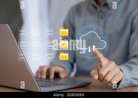 document management organizing organizational information document visualization record management Efficient online document file information software Stock Photo