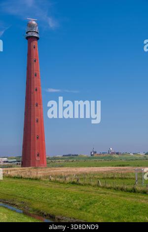 The 63-meter-high lighthouse "Lange Jaap" near Den Helder, Netherlands Stock Photo
