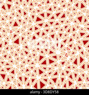 Abstract pattern of triangles. Rounded solid shapes in frames. Compact triangles size. Single color tone style. Repeatable pattern. Stock Vector