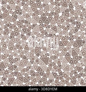 Geometric template background. Compact triangle size. Multiple repeated inner triangles. Mono tone style. Repeatable pattern. Modern vector tiles. Stock Vector