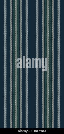 Elegant vertical stripes in shades of teal, green, and gray on a deep navy background.  Perfect for textile design, website backgrounds, or fashion il Stock Vector