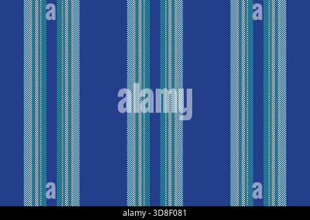Stylish striped pattern with varying blues and teal. Ideal for textiles, backgrounds, or digital design projects needing a classic and clean aesthetic Stock Vector