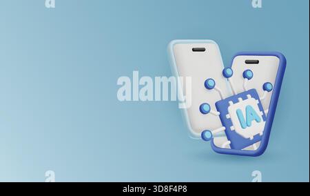 AI-powered smartphones showcase the future of mobile technology, intelligent apps, and advanced digital connectivity. Stock Vector