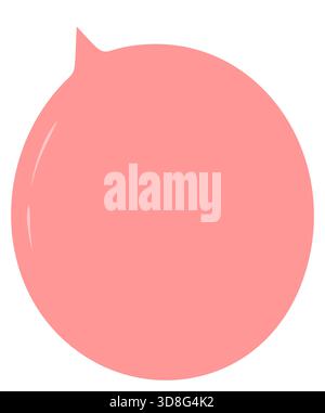 Pink Fluid Speech Bubble Sticker Stock Vector
