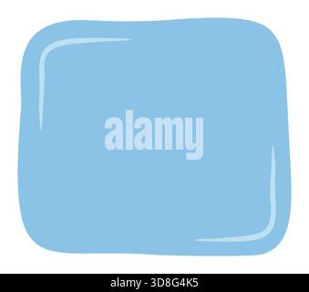 Blue Fluid Wavy Outline Sticker Badge Stock Vector