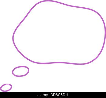 Hand Drawn Squiggle Outline Speech Bubble Stock Vector