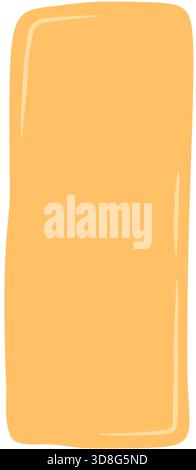 Hand Drawn Fluid Rectangle Sticker Frame Stock Vector