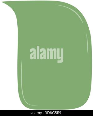 Green Organic Hand Drawn Speech Bubble Stock Vector
