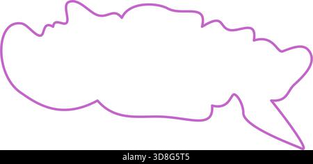 Hand Drawn Squiggle Speech Bubble Outline Stock Vector