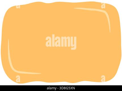 Hand Drawn Organic Squiggle Sticker Rectangle Stock Vector