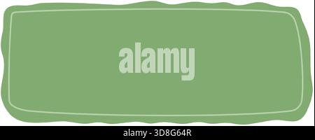 Green Hand Drawn Organic Squiggle Frame Stock Vector