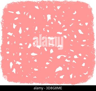 Pastel Crayon Square Sketch Grunge Frame Stock Vector