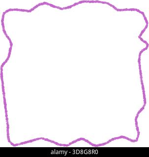Wavy Crayon Outline Rectangle Text Box Stock Vector