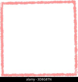 Handdrawn Pink Crayon Rectangle Quote Box Stock Vector