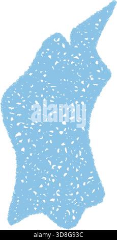 Blue Chalk Wavy Speech Bubble Shape Stock Vector