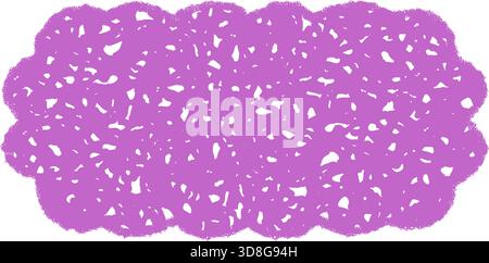 Groovy Wavy Scallop Rectangle Crayon Border Stock Vector