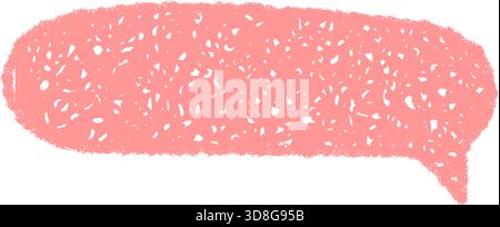 Pink Chalk Bubble Speech Rectangle Stock Vector