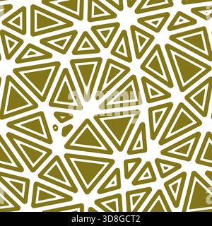 Triangulation geometric shapes background. Rounded solid shapes in frames. Large triangles size. Solid color style. Repeatable pattern. Stock Vector