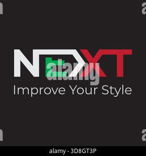 vector type next logo brand design illustration Stock Vector