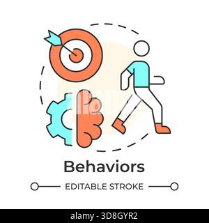 Behaviors multi color concept icon Stock Vector