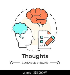 Thoughts multi color concept icon Stock Vector