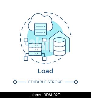 Load soft blue concept icon Stock Vector