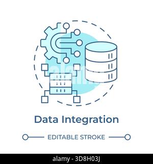 Data integration soft blue concept icon Stock Vector Image & Art - Alamy