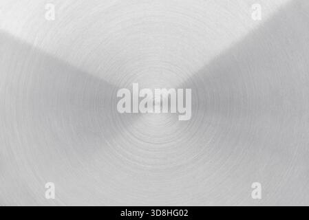 circular brushed metal plate unifiorm design background Stock Photo