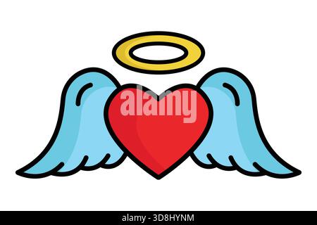 Angel icon. solid icon style. icon related to christmas. christmas elements vector illustration Stock Vector
