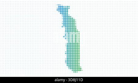 Togo map in modern style with flag of Togo on left side. Vector ...