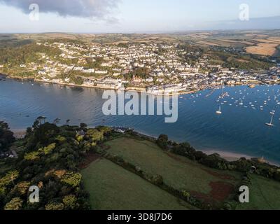 Aerial view from drone of Salcombe, Devon, summer Stock Photo