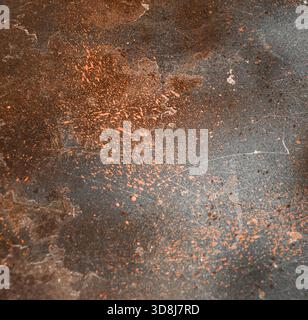 Rusty colorful metal background or vintage abstract texture. Stock Photo