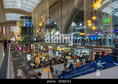 Promenaden, Einkaufscenter, Hauptbahnhof, Leipzig, Sachsen, Deutschland Stock Photo