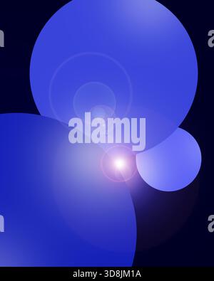 Coloraful round spheres floating in space. Stock Photo