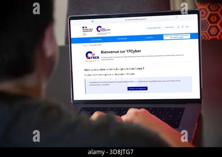 Government website to combat internet fraud. 17Cyber ​​and cyber malice. Cybercrime. Stock Photo